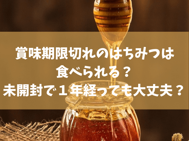 賞味期限切れのはちみつは食べられる 未開封で１年経っても大丈夫 きになる