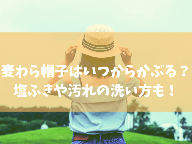 麦わら帽子はいつからかぶる 塩ふきや汚れの洗い方も きになる